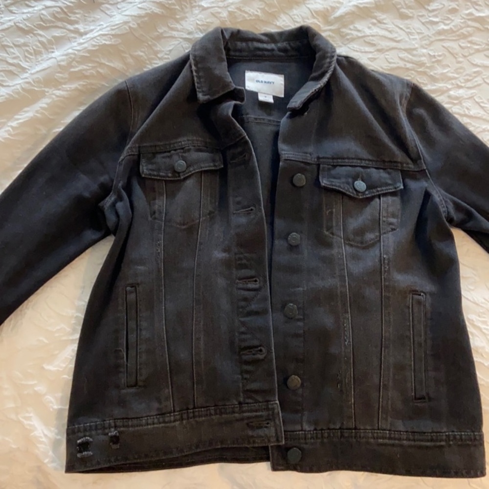 black jean jacket